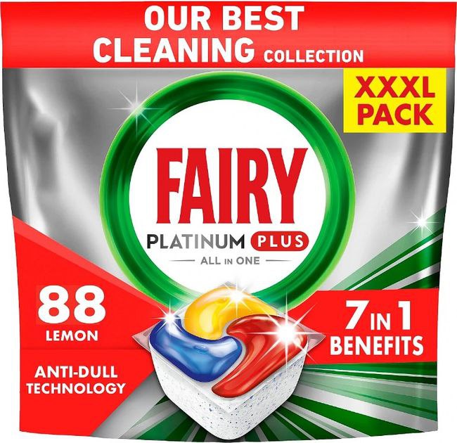 Капсули д/миття посуду FAIRY Platinum Плюс Все в Одному д/авт посуд машин 88шт